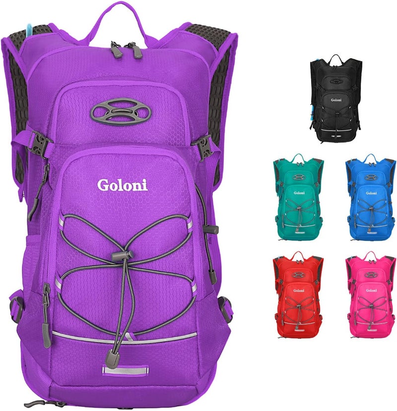 Goloni Hydration Backpack,Lightweight Hiking Backpack with 2L Water Bladder,Water Backpack for Biking, Running, Festival - Image 1